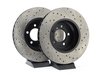 ES#3025794 - 34116770729CDS - Cross-Drilled & Slotted Brake Rotors - Front - This design removes performance robbing outgas and material dust caused by braking - StopTech - BMW