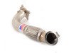 ES#3076587 - 1715635 - 3" High Flow Downpipe With Catalytic Converter - Resonated  - V-banded 304 Stainless Steel downpipe with catalytic converter and resonator. - 42 Draft Designs - Volkswagen