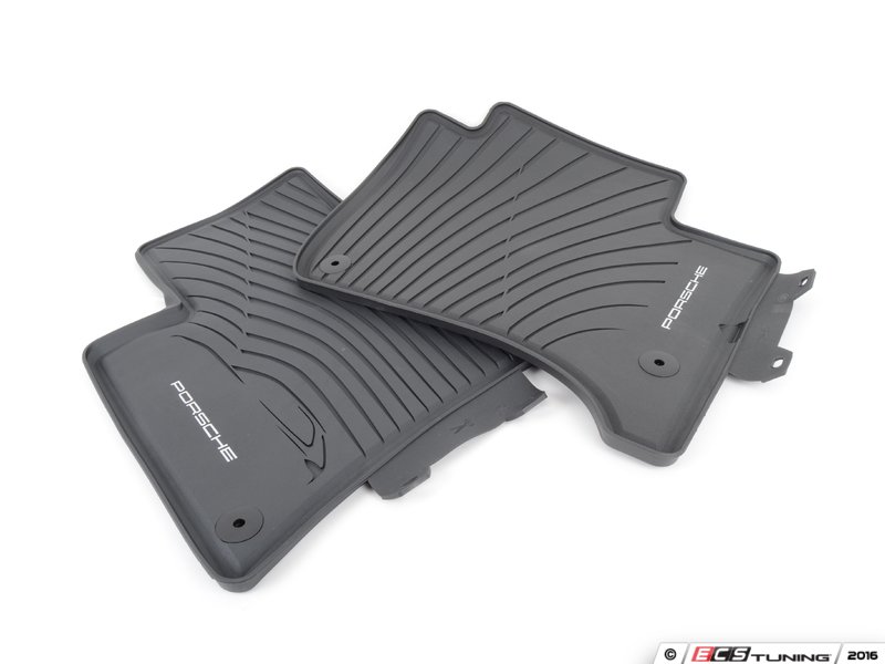 Genuine Porsche 958044801551E0 All Season Rubber Floor Mats Black