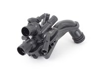 ES#3134887 - 11538674895 - Thermostat Housing W/ Thermostat Kit - All in one unit for your cooling system on your Gen 2 MINI Cooper #1 problem for coolant / antifreeze leaks in your engine bay - Genuine MINI - MINI