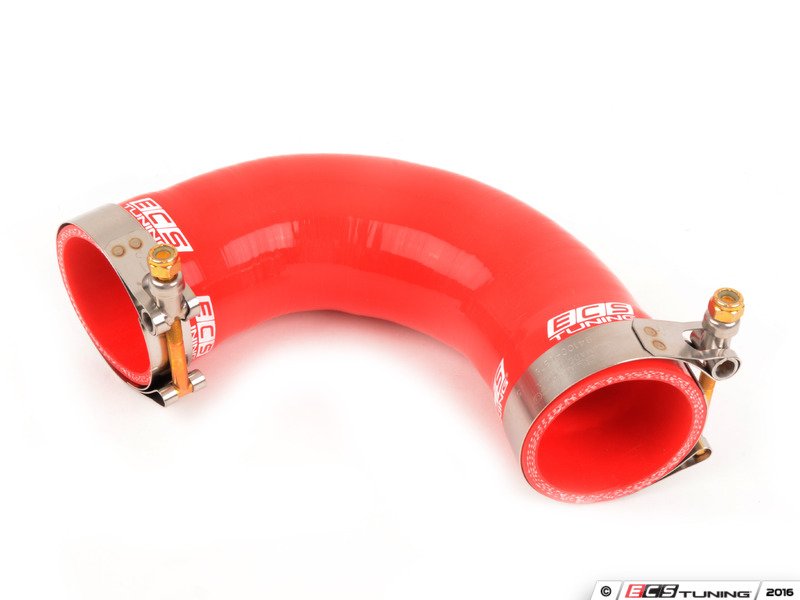 ECS 010137ECS0202 Intercooler Outlet Hose Coupler w/ clamps Red