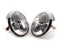 ES#3021245 - 2LHPMINI01TM - Halo LED Projector Chrome Headlights - Pair 2LHP-MINI01-TM - LED DRL and black housing halogen projector headlight set! - Spec-D Tuning - MINI