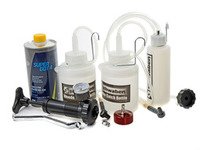 ES#3141605 - 018222SCH01Akt - Brake Fluid Flush Kit - Level 2 - Includes a Schwaben Compact European Pressure Bleeder & Catch Bottles, Schwaben Bleeder Wrench, and 1 liter of Pentosin Super DOT4 brake fluid - Assembled By ECS - Audi BMW Volkswagen MINI Porsche