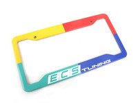 ES#3142196 - K19PF22 - ECS X Klii License Plate Frame - Harlequin - North American stainless steel license plate frame wrapped in a Harlequin color scheme and your favorite tuning company's logo - ECS x Klii - Audi BMW Volkswagen Mercedes Benz MINI Porsche