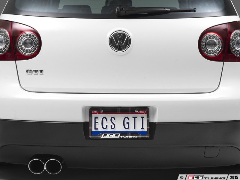 Polished 5GV-071-801 Genuine License Plate Frame Gti