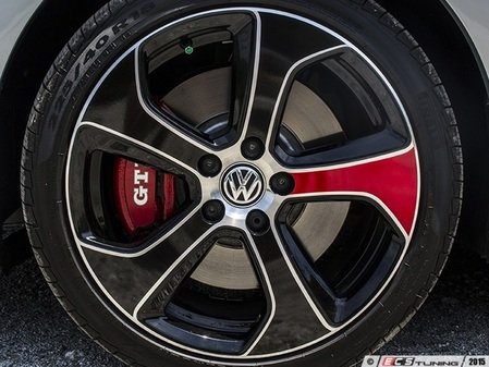ES#3142911 - K35K52WH23-5KT - Austin Wheel Overlay - Matte Black / Tornado Red - Premium vinyl wheel overlays to set your Austin wheels apart. - Klii Motorwerkes - Volkswagen