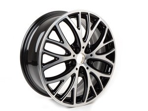 ES#2986348 - 36116855102 - 506 MINI JCW BBK Cross Spoke Wheel 18" (5x112) - Black Gloss Turned - Priced Each - 7J X 18 ET:54 - Genuine MINI - MINI