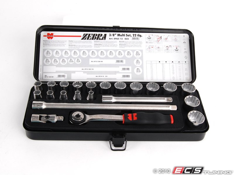 Wurth 096512022 Wurth 3/8" MultiSocket Wrench Kit 22 Pieces