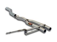 ES#3146995 - 831821KT3 - Turbo-Back Race Exhaust System - Non Resonated / Rear Muffler Delete - Performance exhaust with stainless steal construction : 100mm Dual Slash Cut Black Tips - Supersprint - MINI