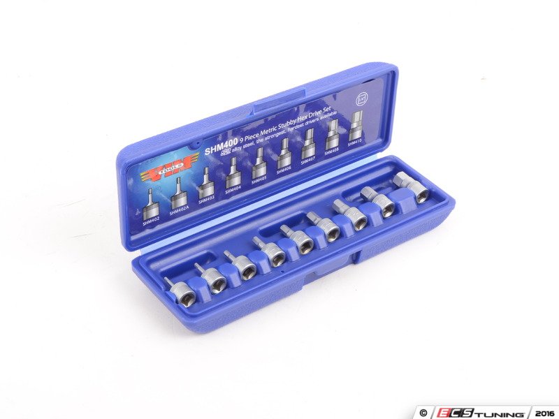 VIM Tools VIMSHM400 Stubby Metric Hex Bit Set 1/4" drive