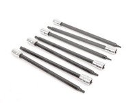 ES#3145772 - BTXL400 - 7 Pc. 1/4 Drive Ball Torx Extra Long Socket Set - Need just a little angle to get the job done, this is for you - VIM Tools - Audi BMW Volkswagen Mercedes Benz MINI Porsche