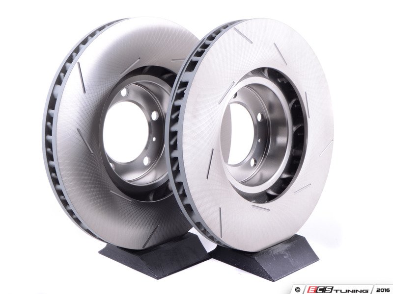 Genuine Porsche 97035140300KT Original Front Slotted Brake Rotors Pair 14.17 IN (360MM)