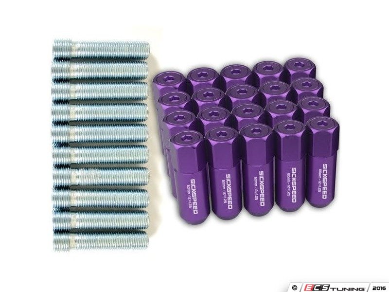 Sickspeed 20PPCAPWSCAA Capped Lug Nuts With Stud Conversion