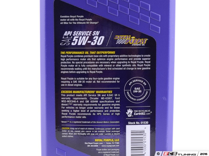 Bmw Recommended Oil >> Royal Purple - 01530 - Synthetic Engine Oil (5W-30) - 1 Quart Bmw Recommended Oil >> Royal Purple - 01530 - Synthetic Engine Oil (5W-30) - 1 Quart