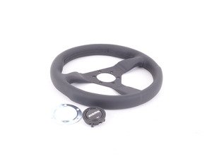 ES#3060350 - MCL32BK1B - MOMO Montecarlo Steering Wheel - Black Stitch 320mm - Customize your driving experience with this fine leather steering wheel - MOMO - Audi BMW Volkswagen Mercedes Benz MINI Porsche