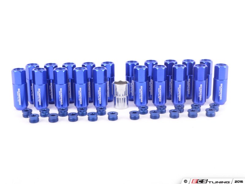 Sickspeed 20PC60BLUCAPLKM1 Locking Capped Lug Nuts Blue
