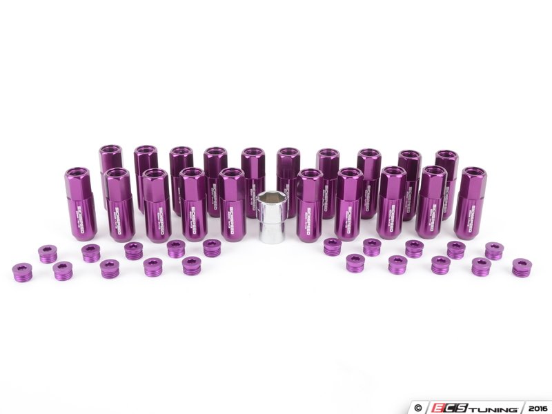 Sickspeed 20PC60PPCAPLK Locking Capped Lug Nuts Purple