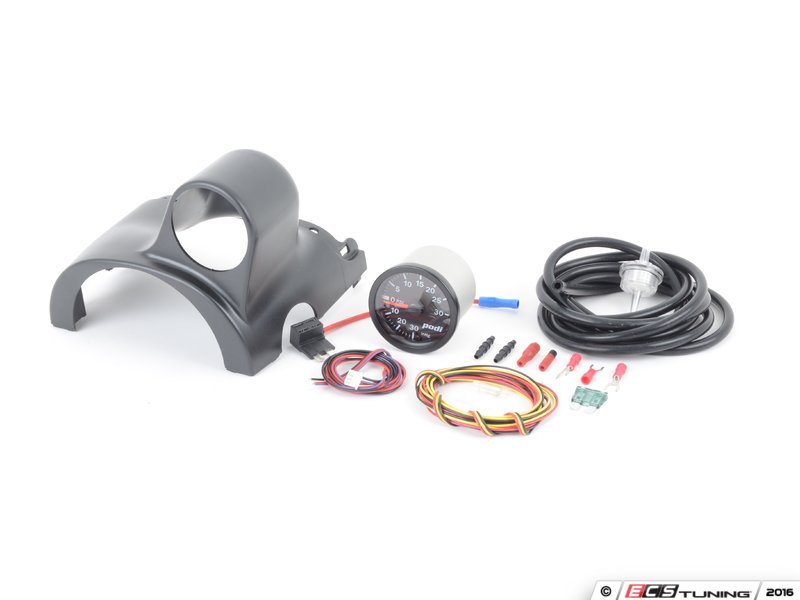 Podi SP1MBIR Podi Mechanical Boost Gauge Kit Single Pod Red