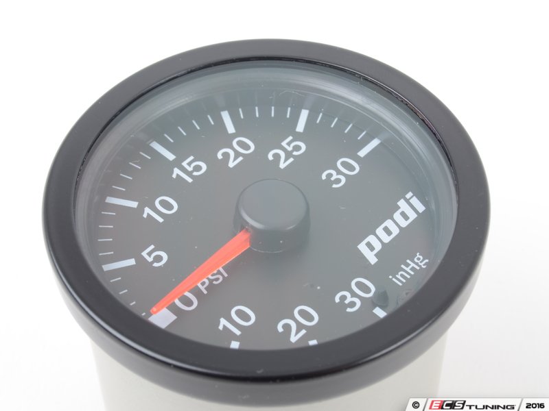 Podi SP1MBIR Podi Mechanical Boost Gauge Kit Single Pod Red