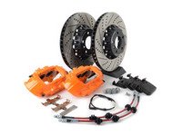 ES#3184076 - 009607ECS01AKT7 - ECS F30 M Performance Front Big Brake Kit - Orange - Upgrade to M Performance calipers and 370x30mm 2-piece front rotors with Genuine BMW pads - ECS - BMW