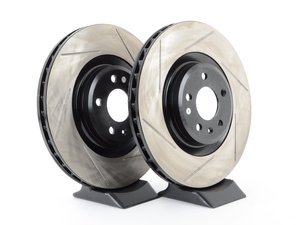 ES#3135670 - 126.33124SLkt - Front Slotted Brake Rotors - Pair (345x30mm) - Upgrade your stopping power - StopTech - Audi