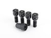 ES#3097130 - C674028F/BC - Black Chrome Cone Seat Wheel Locks - Set of 4 With Key - (NO LONGER AVAILABLE) - Featuring flower design security. M14x1.5x28mm - Taper Pro - 