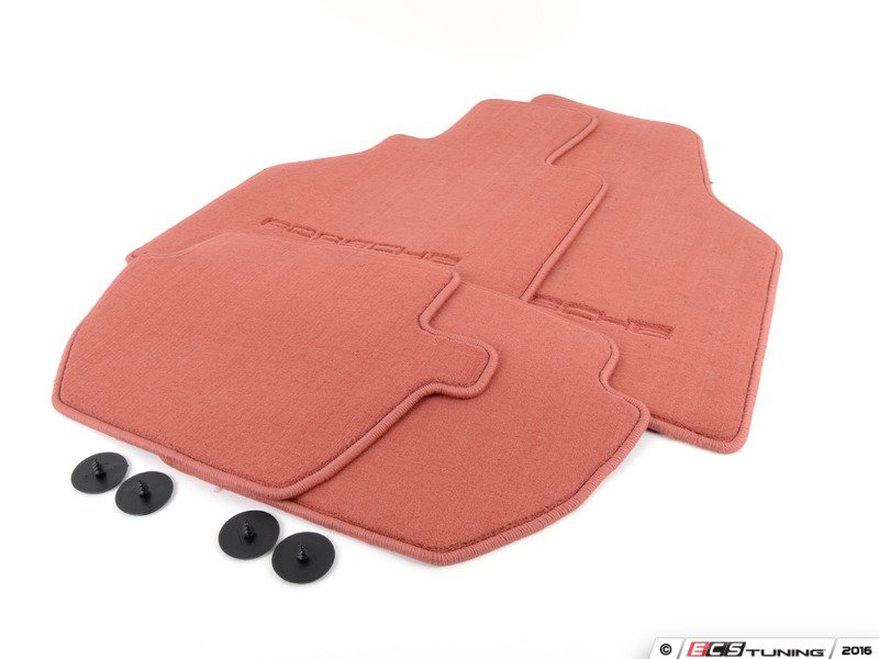 Genuine Porsche 00004480203M30 Set Of Floor Mats Boxster Red