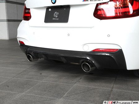 ES#3175928 - 3108-22211 - Carbon Fiber Rear Diffuser - Dual Exhaust - Individualize your BMW's looks with this carbon fiber rear diffuser - 3D Design - BMW