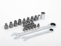 ES#3103367 - 019297SCH01A - Schwaben Complete 26 pc Stubby Socket Driver Set - This special low profile socket set will get you out of a jam in tight quaters - Schwaben - Audi BMW Volkswagen Mercedes Benz MINI Porsche