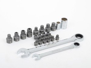 ES#3103367 - 019297SCH01A - Schwaben Complete 26 pc Stubby Socket Driver Set - This special low profile socket set will get you out of a jam in tight quarters - Schwaben - Audi BMW Volkswagen Mercedes Benz MINI Porsche