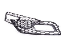 ES#3178074 - 022391ECS01A - RS Mesh Style Fog Light Grille Set - Glossy Black/Open Mesh - Upgrade the look of your vehicle - ECS - Audi