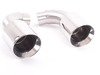 ES#3077568 - 3214823 - MK4 R32 OEMFIT Exhaust Tips - Polished - Stainless Steel exhaust tip featuring clamp on attachment. 4" Double Wall, Slant Cut Outlet - 42 Draft Designs - Volkswagen