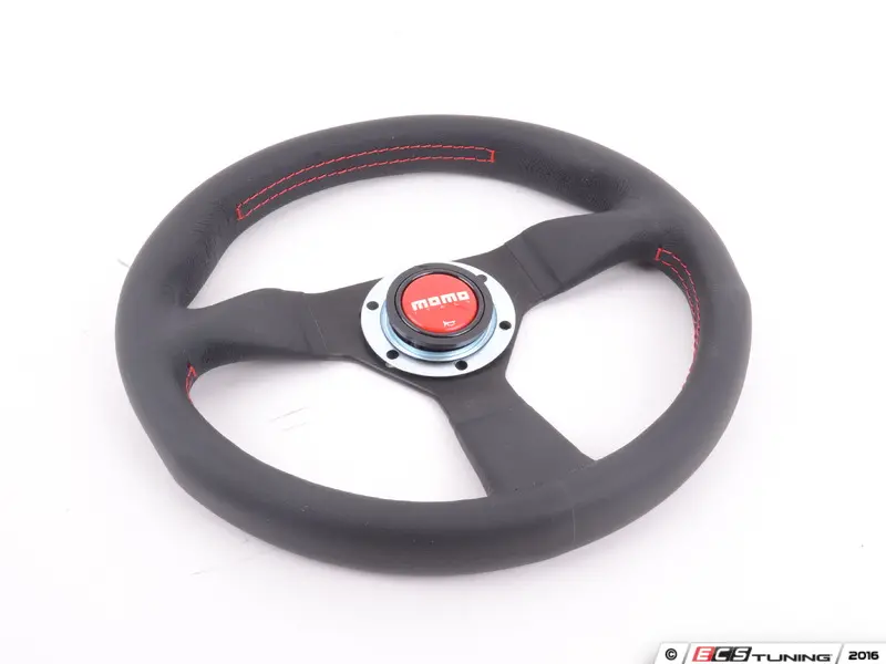 Momo Mcl32bk3b Momo Montecarlo Steering Wheel Red Stitch 3mm