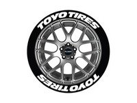 ES#3191916 - TOYTIR1416158 - Toyo Tires Tire Lettering Kit - White - 8 of Each - 1.5 inch tall Permanent Raised Rubber Tire Stickers for 14-16 inch tires - Tire Stickers - Audi BMW Volkswagen Mercedes Benz MINI Porsche