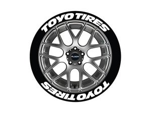 ES#3191937 - TOYTIR1921758PS - Toyo Tires Tire Lettering Kit - White - 8 of Each - .75 inch tall Temporary Peel & Stick Tire Stickers for 19-21 inch tires - Tire Stickers - Audi BMW Volkswagen Mercedes Benz MINI Porsche