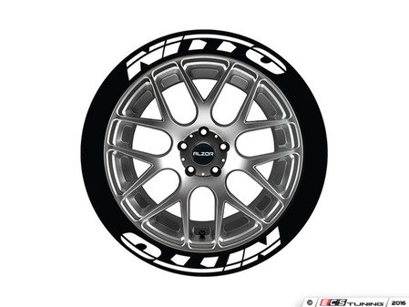 ES#3191872 - NIT19211258 - Nitto Tire Lettering Kit - White - 8 of Each - 1.25 inch tall Permanent Raised Rubber Tire Stickers for 19-21 inch tires - Tire Stickers - Audi BMW Volkswagen Mercedes Benz MINI Porsche