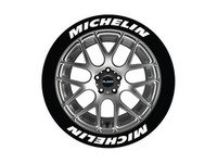 ES#3191837 - MIC17181258PS - Michelin Tire Lettering Kit - White - 8 of Each - 1.25 inch tall Temporary Peel & Stick Tire Stickers for 17-18 inch tires - Tire Stickers - Audi BMW Volkswagen Mercedes Benz MINI Porsche