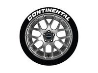ES#3191699 - CON1921754PS - Continental Tire Lettering Kit - White - 4 of Each - .75 inch tall Temporary Peel & Stick Tire Stickers for 19-21 inch tires - Tire Stickers - Audi BMW Volkswagen Mercedes Benz MINI Porsche