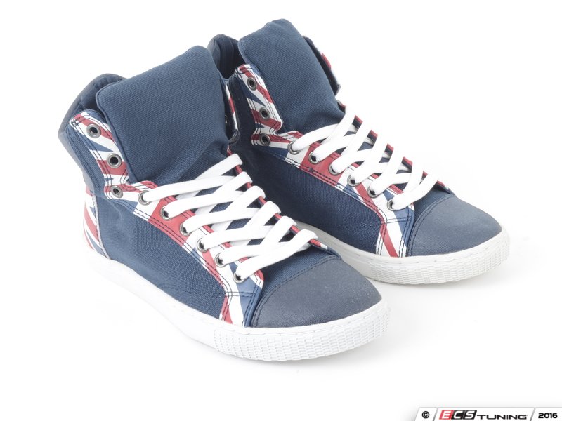 genuine mini 80232208918 union jack sneakers navy women size 8 mens size 8 shoe in women s