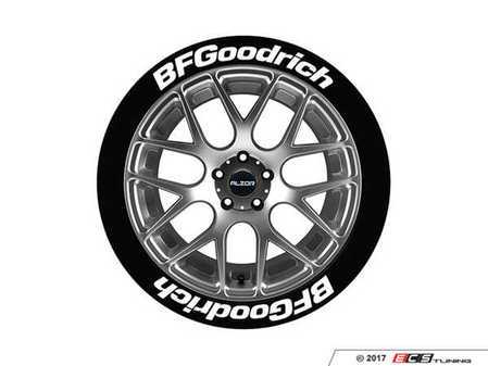 ES#3191664 - BFG171818 - BFGoodrich Tire Lettering Kit - White - 8 of Each - 1 inch tall Permanent Raised Rubber Tire Stickers for 17-18 inch tires - Tire Stickers - Audi BMW Volkswagen Mercedes Benz MINI Porsche