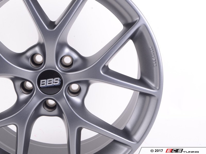 BBS SR 18x8 5x112 ET35 Satin Black Diamond Cut Face Wheel -82mm PFS/Clip Required main image 1