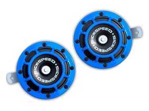 ES#3247898 - BTH-S203BU - 2 Piece Super Loud Horn Kit - Blue - Upgraded 118dB horns in the color of your choice - Sickspeed - Audi BMW Volkswagen Mercedes Benz MINI Porsche