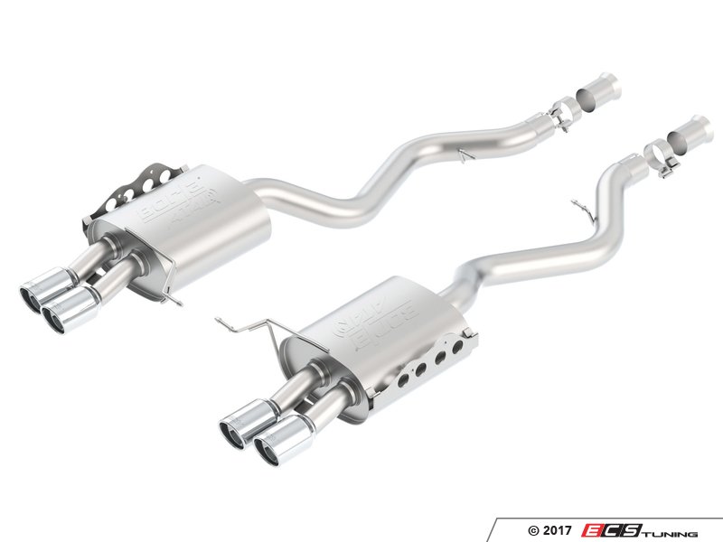 Borla 11803 Borla ATAK Rear Mufflers quad round 90mm angle cut