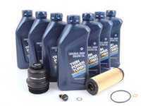 ES#3410277 - 83212365954KT1 - 0W-20 Genuine BMW Oil Change Kit - With ECS Magnetic Drain Plug And Aluminum Oil Filter Cap - Includes ECS magnetic drain plug for superior engine protection and Billet Aluminum Oil Filter Cap to prevent damaged threads or rounded heads! - Assembled By ECS - BMW