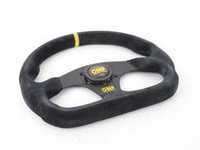 ES#3192158 - OD/1990 - Super Quadro Racing Steering Wheel - Black/Yellow Suede - Universal sport steering wheel with a 320mm diameter. - OMP - BMW
