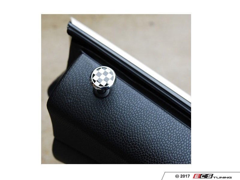 Go Badges IP225 Chrome Carbon Fiber Door Lock Pins (2pc Set