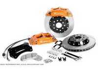 ES#3429083 - BKAU320-611CO - ProComp 6 Piston Big Brake Kit - 2-Piece Cross-Drilled Rotors (286mm) - With Orange Calipers - Six-piston calipers, pads, two-piece rotors, stainless steel brake lines, and hardware - Ksport - Audi