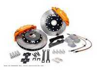 ES#3429383 - BKVW040-841CO - ProComp 8 Piston Big Brake Kit - 2-Piece Cross-Drilled Rotors (356mm) - With Orange Calipers - Eight-piston calipers, pads, two-piece rotors, stainless steel brake lines, and hardware - Ksport - Volkswagen
