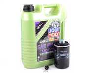 ES#3439008 - 20TPRMOILMGKT - Oil Service Kit - With Magnetic Drain Plug - Includes filter, magnetic drain plug, and Liqui Moly oil with MolyGen technology - Assembled By ECS - Audi Volkswagen