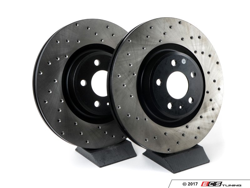 StopTech - 128.33138lKT - Front Drilled Brake Rotors - Pair (345x30)